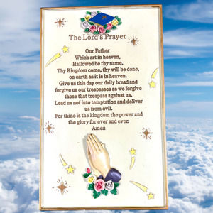 The Lord's Prayer Wall Plaque Elby Gifts Inc. Nursery Child's Room 5" x 7.5"